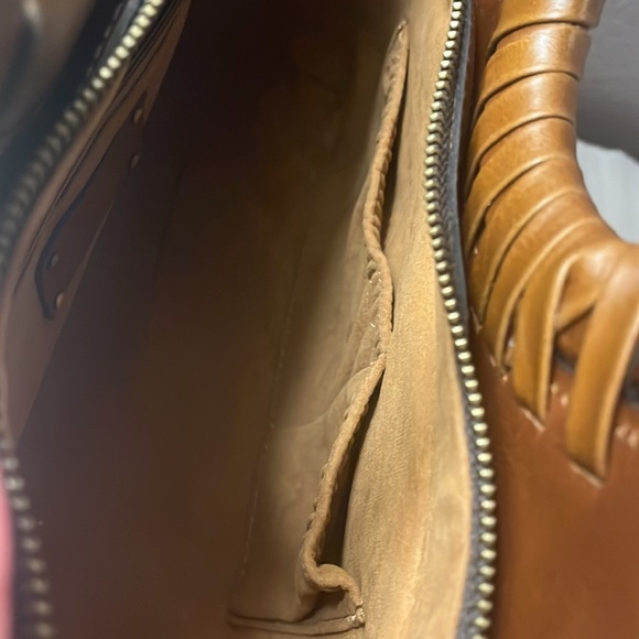 PATRICIA NASH Leather Floral Oil Paint Lyon  Zip Top Satchel HandBag 👜 NWT - Picture 15 of 17